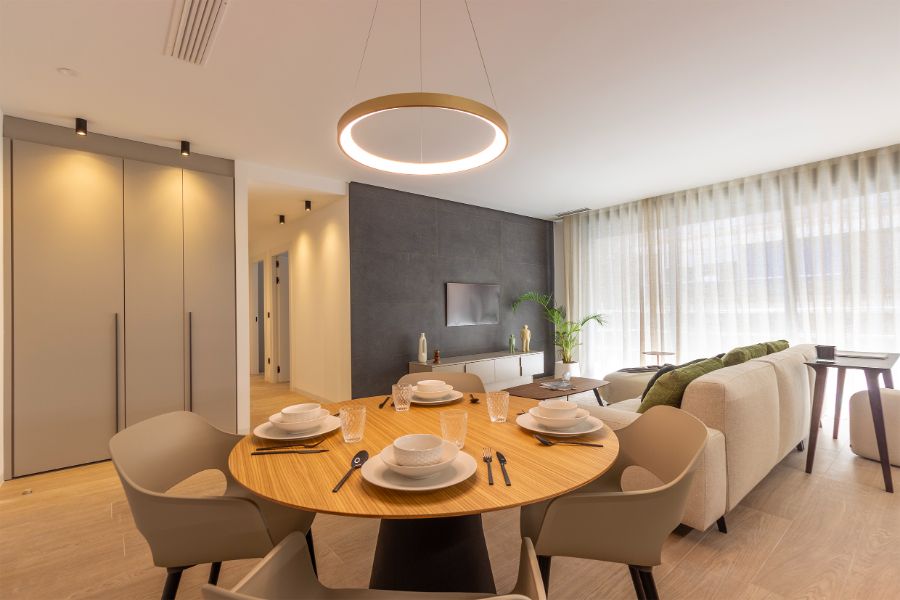 Comedor · Luminaria circular